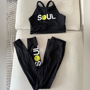 SoulCycle Black Athletic workout Set